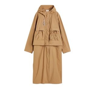 H&M MOVE Water-Repellent Adjustable-Length Outdoor Jacket Beige XL